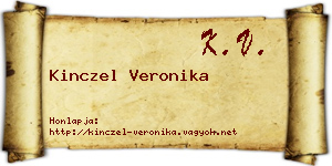 Kinczel Veronika névjegykártya